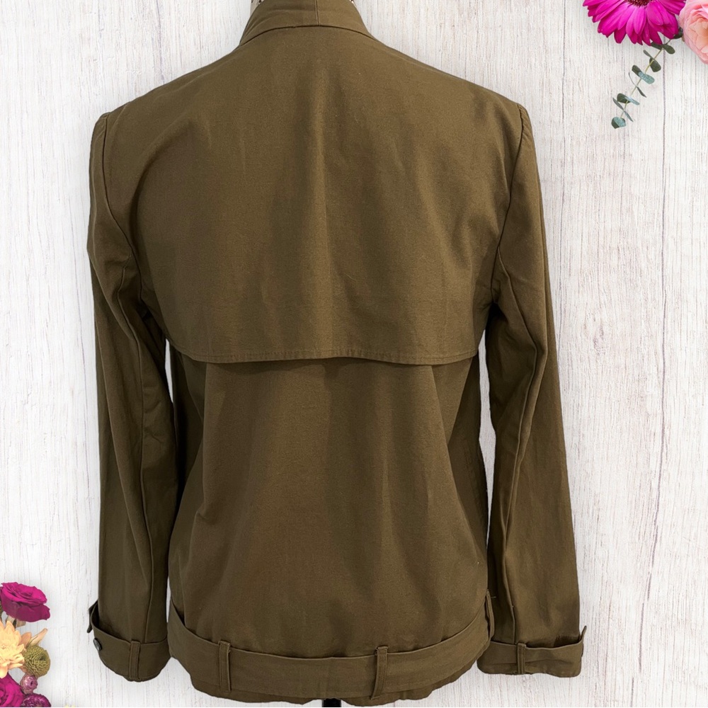 NWT J.O.A. Just One Answer Long Sleeve Military Green Utility Jacket Size Small - Picture 2 of 11